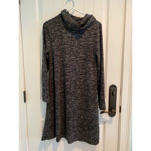 Cowl neck sweater dress
